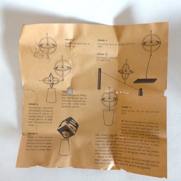 VINTAGE 1950’s THE HURST GYROSCOPE TOY COMPLETE IN BOX (PRE-OWNED) - Picture 13 of 14